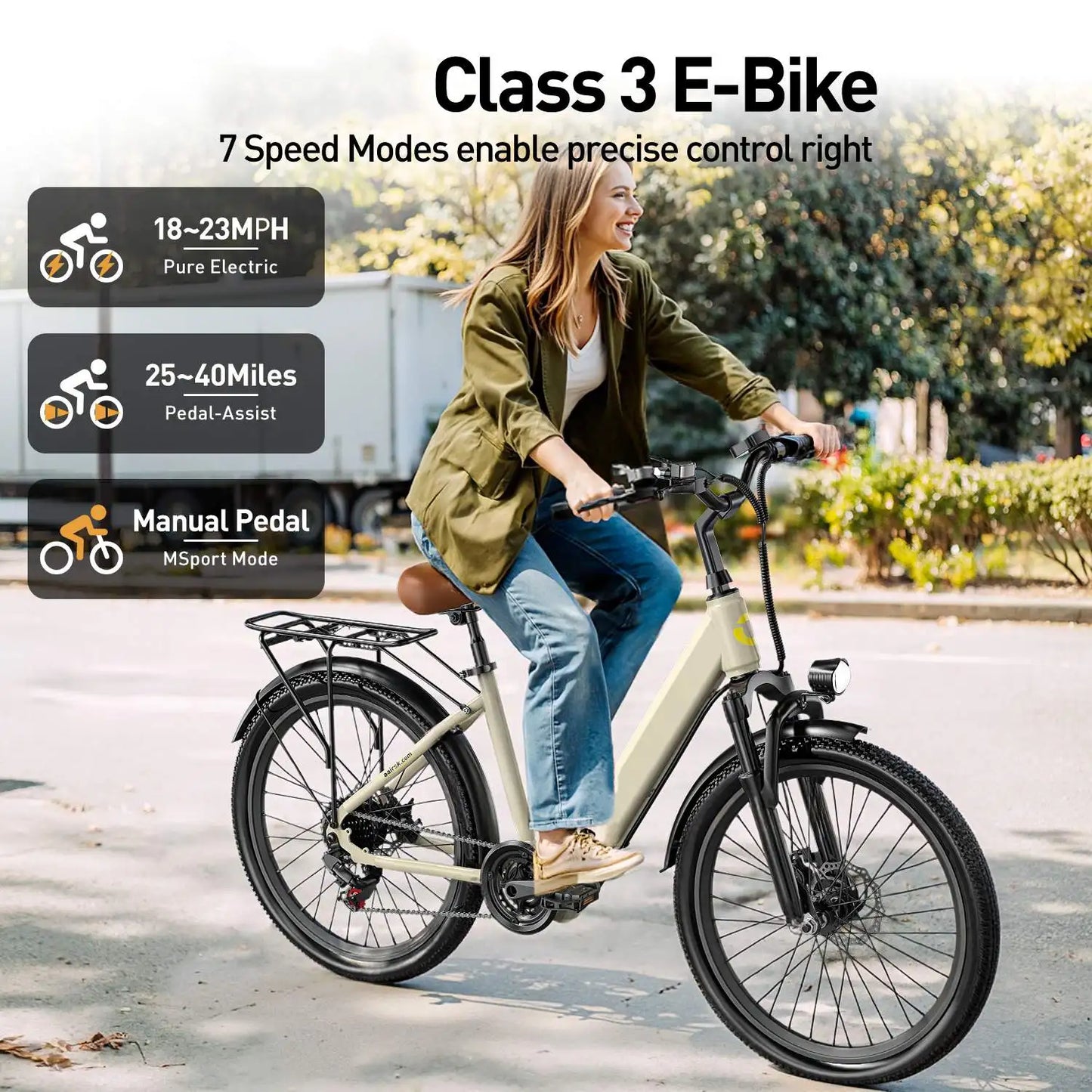 26'' 24'' Electric Bike, 36V 13Ah/10Ah Battery, 500W Motor.