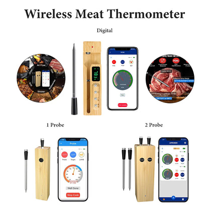 Smart Meat Thermometer Wireless Meat Thermometer Long Range.