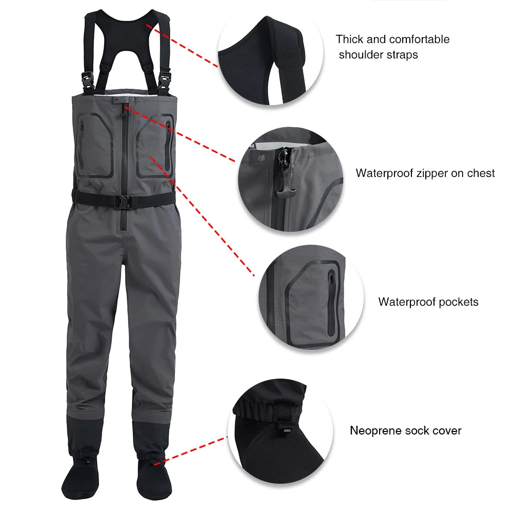 Fishing Chest  High Quality Waders Waterproof Breathable