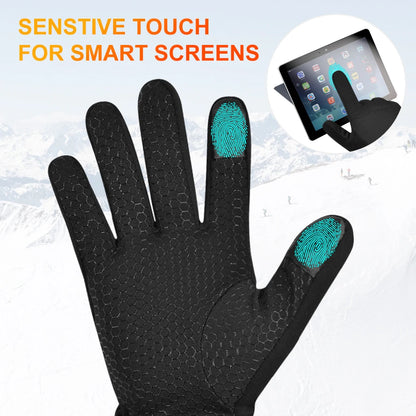 Rechargeable Electric Heated Gloves Waterproof Women Men Touch Screen.