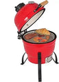 Charcoal Grill and Smoker with Cast Iron Grate.