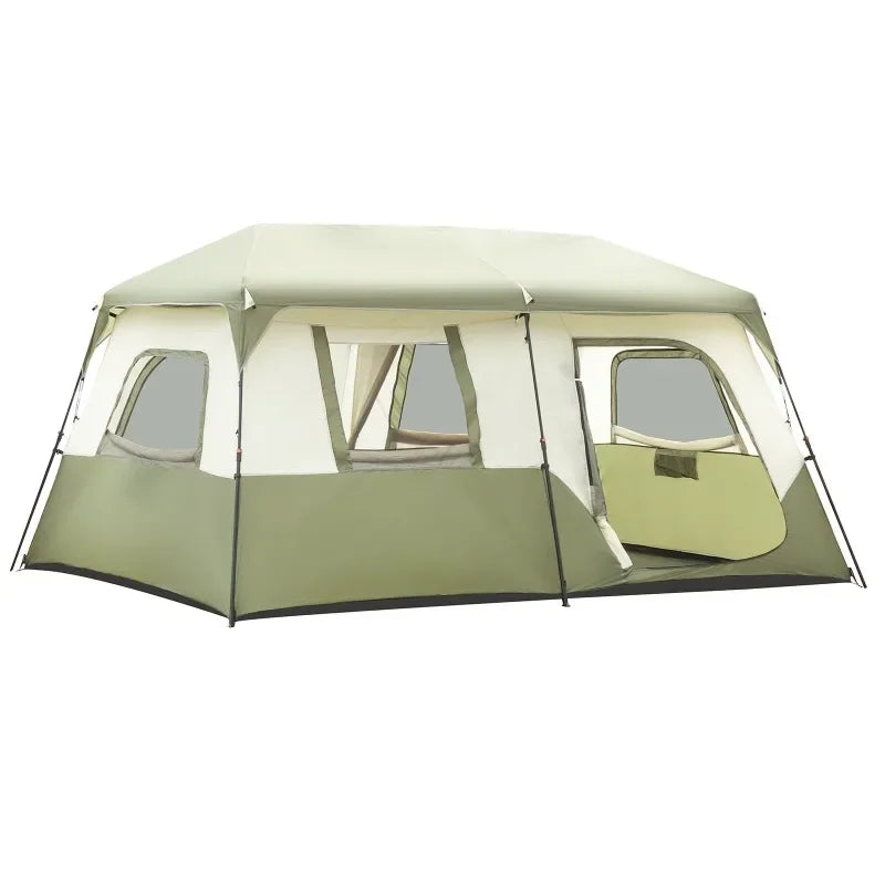 8 Person Camping Tent Setup in 60 Seconds with Rainfly & Windproof Tent with Carry Bag.
