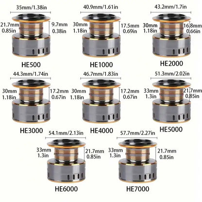 Fishing Reel, He1000-7000 Series, 5.2:1 Gear Ratio, 22.05lb Left/Right Hands Can Be Changed.