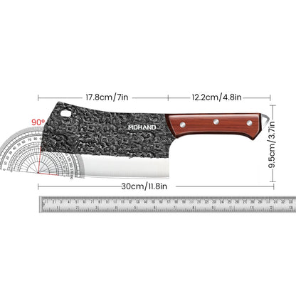 Hand Forged Hammer Meat Cleaver Sharp