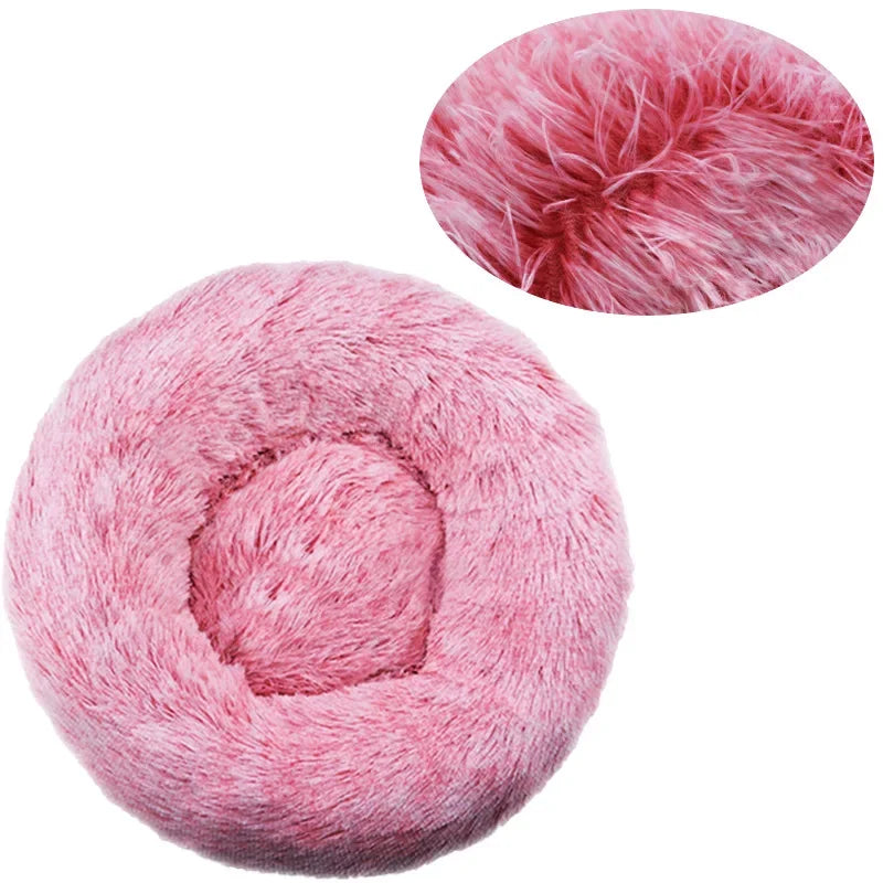 40-90cm Round Pet Bed for Large Dog Bed Super Soft Cat Bed Medium Dog House Winter Warm Sleeping.