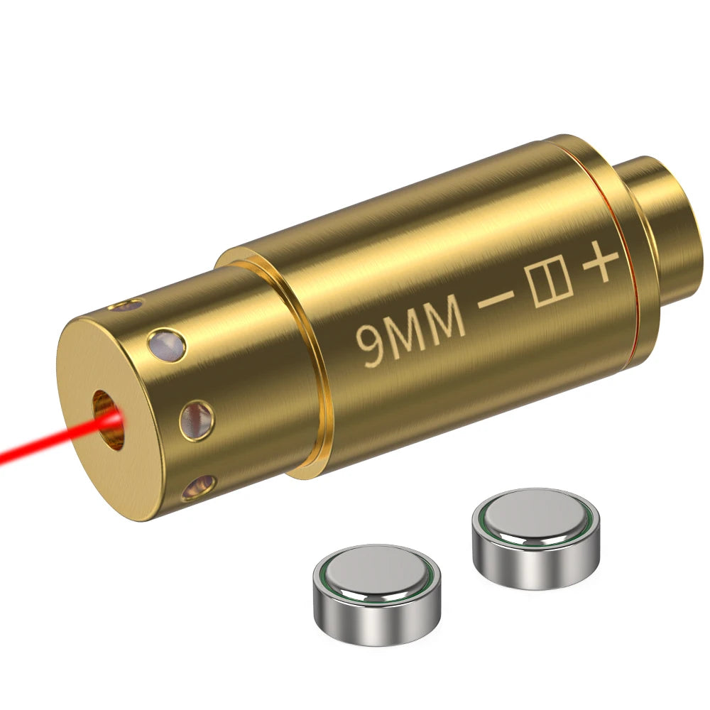 9MM Optics Cartridge Red Dot Laser 9MM Bore sighter.