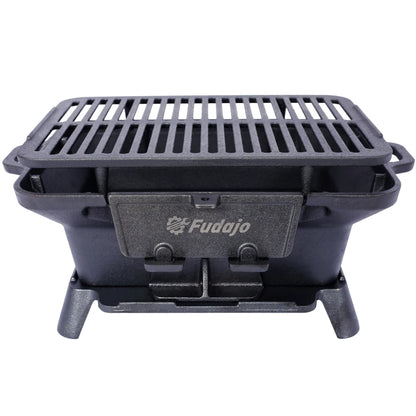 Grill Outdoor, Portable Charcoal Grill Tabletop Cast Iron.