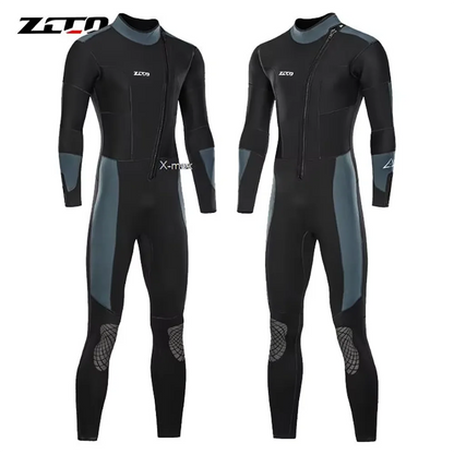 5mm Neoprene Wetsuit One-piece Women Men Long-sleeved.