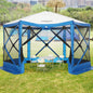 12x12ft Pop up Gazebo Screen House Tent with Mosquito Netting, 6 Sided.