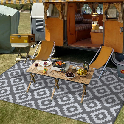 Outdoor Rug Plastic Straw Rug Waterproof Rug Reversible Outdoor Floor Mat.
