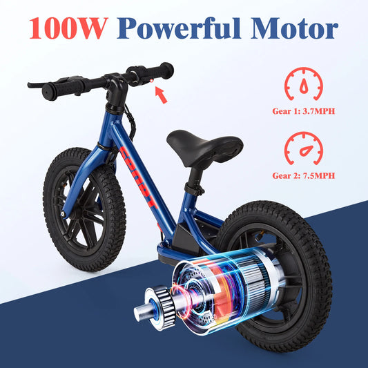 Electric Bike For Kids Ages 3-5 Years Old Kids 24V 100W.