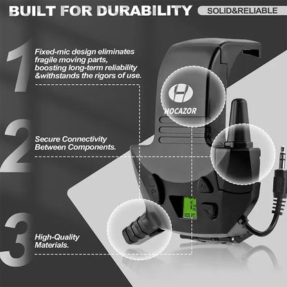 Noise Cancelling Headphones Adapter Electronic Shooting Microphone 3 Mile Range.