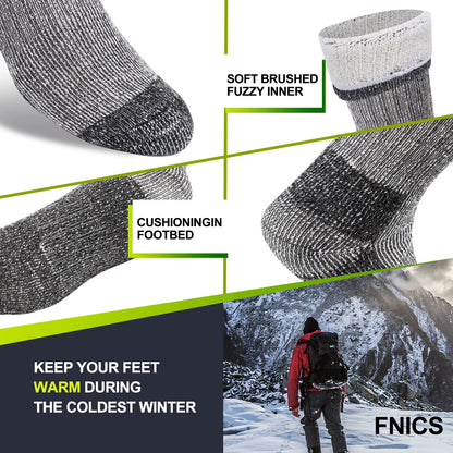 3 Pairs Men Women Merino Wool Crew Socks .