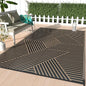 Reversible Outdoor Plastic Straw Rug, Lightweight Mat.
