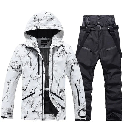 Winter Ski Suit Set -30℃ Cold Snowboard Wear Men/Women Ski Suit Waterproof.