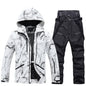 Winter Ski Suit Set -30℃ Cold Snowboard Wear Men/Women Ski Suit Waterproof.