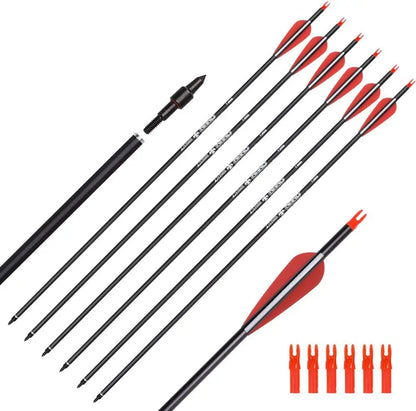 6/12PCS 26/28/30" Arrows for Compound Bows.