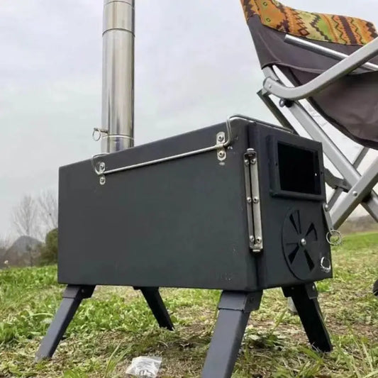 Folding Fire Wood Stove For Camping Tent.