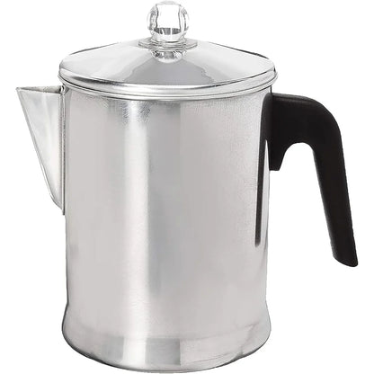 Durable Aluminum Stovetop Percolator Coffee Maker 9 Cup.