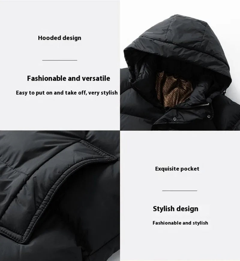 Men's Winter Windproof Casual Hooded Jacket .
