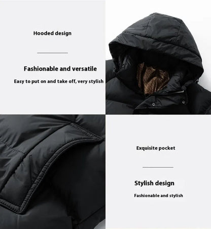 Men's Winter Windproof Casual Hooded Jacket .