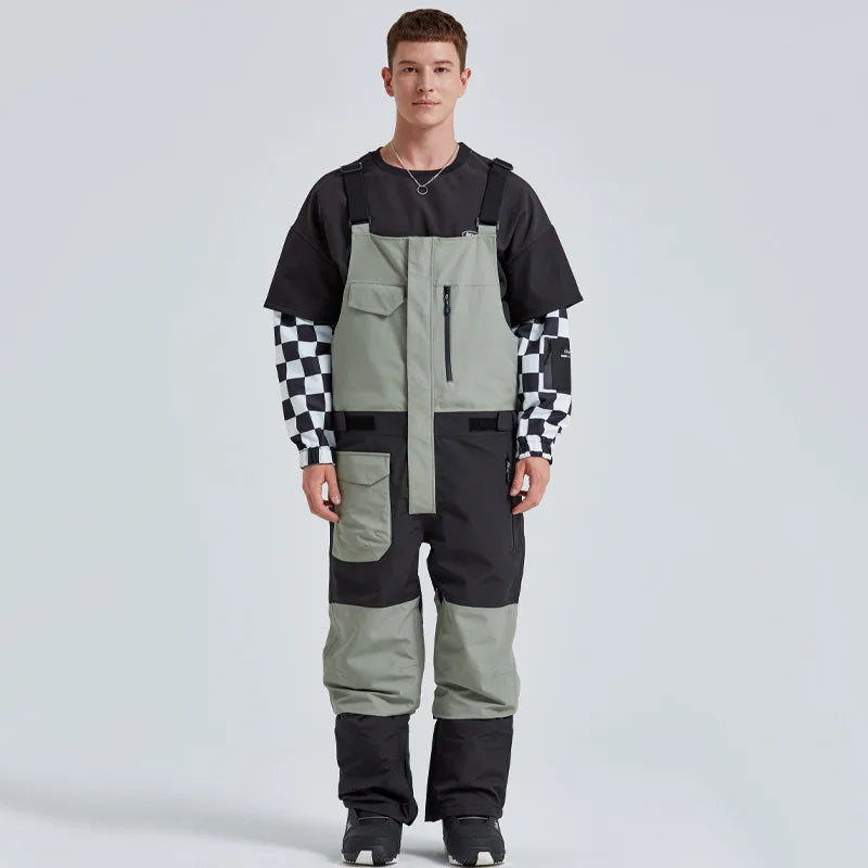 2025 New Winter Women's and Men's Ski Strap Pants Windproof Waterproof.