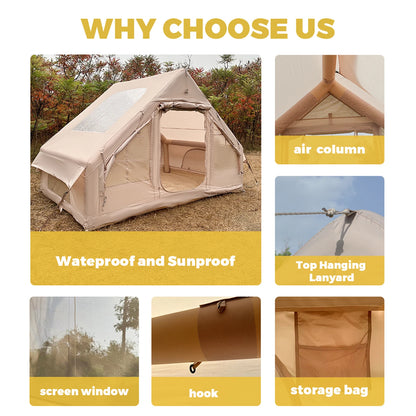 Inflatable Camping Tent Easy Setup Waterproof Windproof .