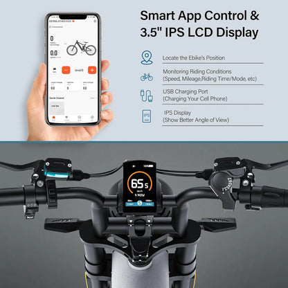 Electric Bike CT20S 2000W 60V 27.5AH Electric Motor bike Fat Tire .