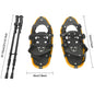 21Inch Aluminum Snowshoes with Adjustable Trekking Poles.