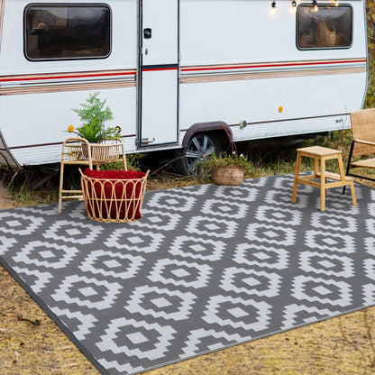 Outdoor Rug Plastic Straw Rug Waterproof Rug Reversible Outdoor Floor Mat.