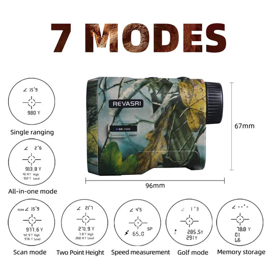 REVASRI Hunting Laser Rangefinder 1000 Yards