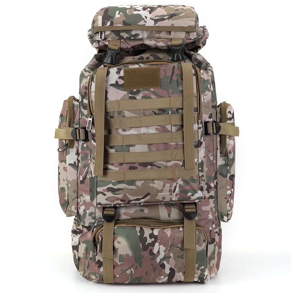 80L Tactical Backpacks, Outdoor Survival Bags 600D Oxford Cloth.