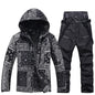 Winter Ski Suit Set -30℃ Cold Snowboard Wear Men/Women Ski Suit Waterproof.