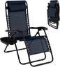 160°Adjustable Folding Recliner w/Pillow and Cup Holder, 350LBS.