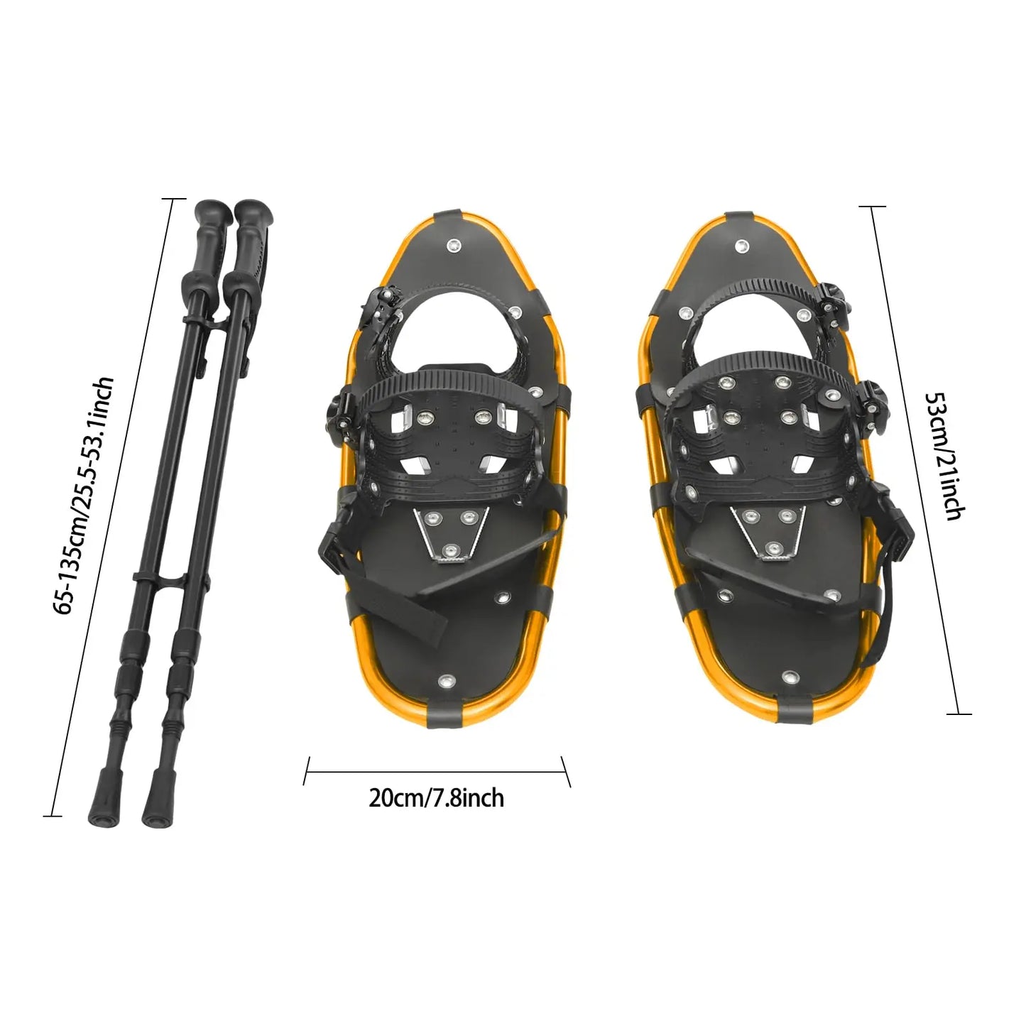 Snowshoes with Adjustable Trekking Poles Bundle.