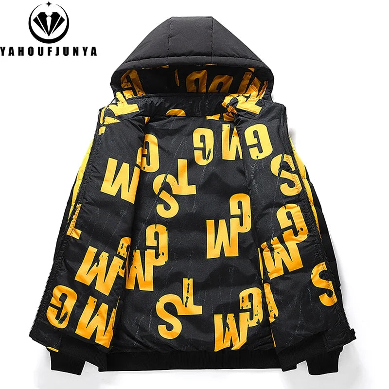 Winter Men Outdoor Windbreak Brand Removable Hooded Jacket.