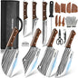 14pcs Chef Knife Hand Forged Kitchen Knives Set.