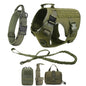 Tactical Dog Harness Leash Collar Pouches for Medium Large Dogs Training.