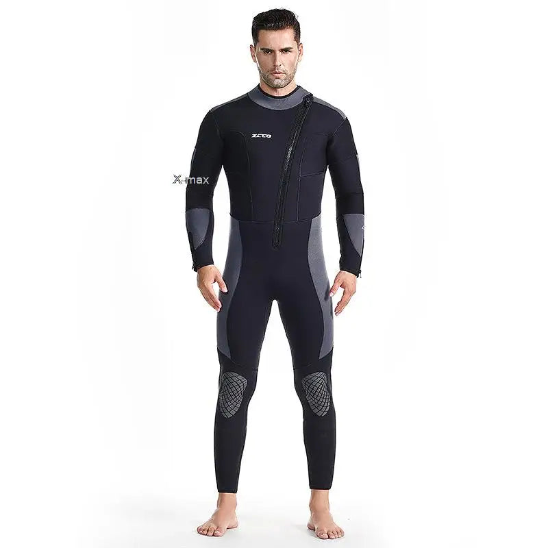 5mm Neoprene Wetsuit One-piece Women Men Long-sleeved.