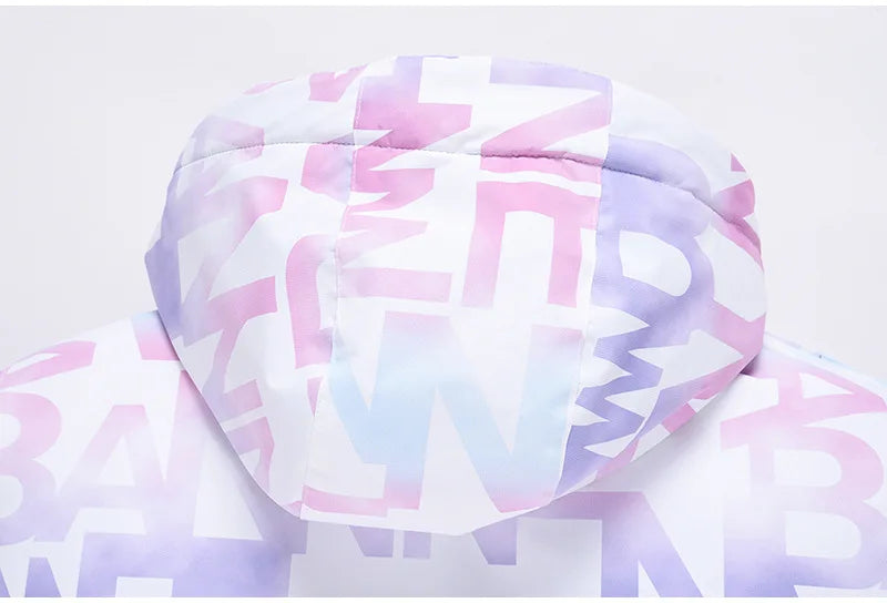 Women Ski Suit Winter Windproof Waterproof Snowboarding Jacket and Pants.