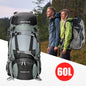 60L Outdoor Hiking Backpack with Internal Frame & Rain Cover.