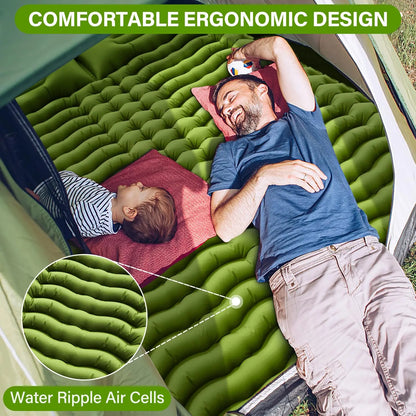 WESTTUNE Double Sleeping Pad 4" Thick for 2 Person with Pillow.
