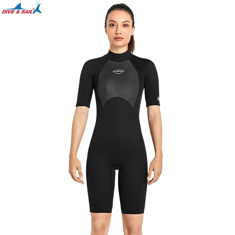 2mm Diving Suit Short Sleeve Warm Wetsuit.