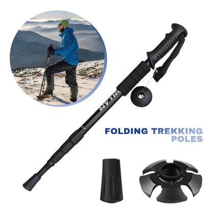 Trekking Poles Aluminum Alloy Telescopic Walking Hiking Stick.