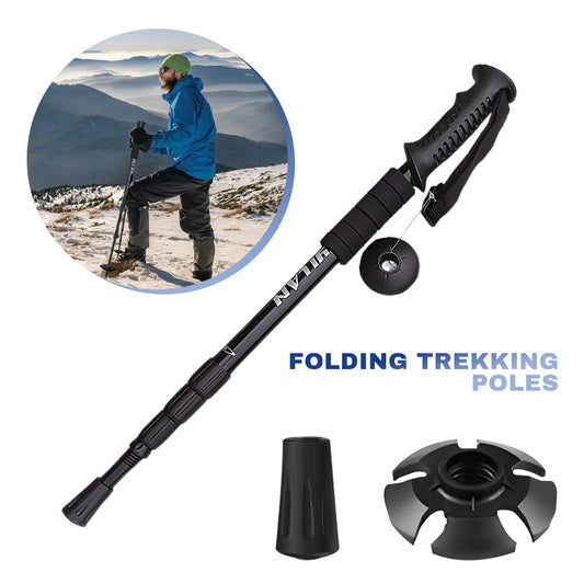 Trekking Poles Aluminum Alloy Telescopic Walking Hiking Stick.