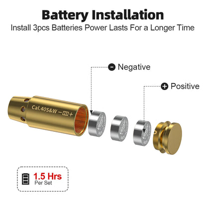40SW Red Laser Bore sighter Cartridge.