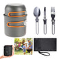  Cooking Set Portable Cook Gear Aluminum Alloy Cookware Set.