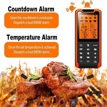 Bluetooth Meat Thermometer Long Range Wireless Dual Probes