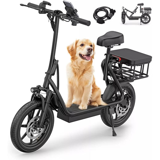 500W 14inch Electric Bicycle 10.4AH Battery 28Miles Max Range 22MPH.
