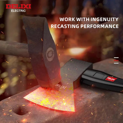 15-inch chopping axe with blade cover, chopping hammer, log axe, outdoor axe, forged carbon steel hand tool non-slip handle.